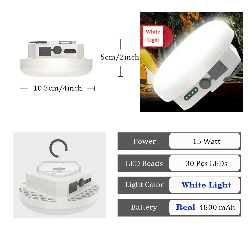 Rechargeable Powerful Camping Lantern with Magnet - Portable LED Tent Lights for Work and Repair