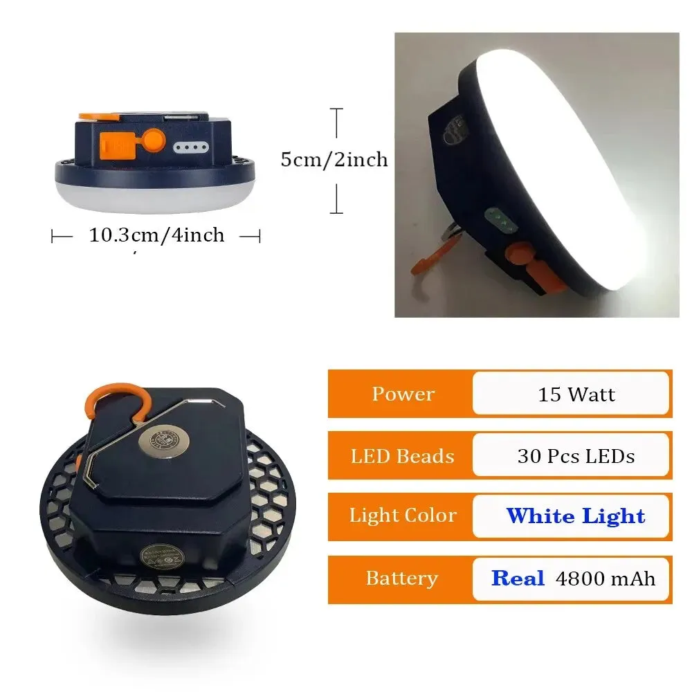 Rechargeable Powerful Camping Lantern with Magnet - Portable LED Tent Lights for Work and Repair