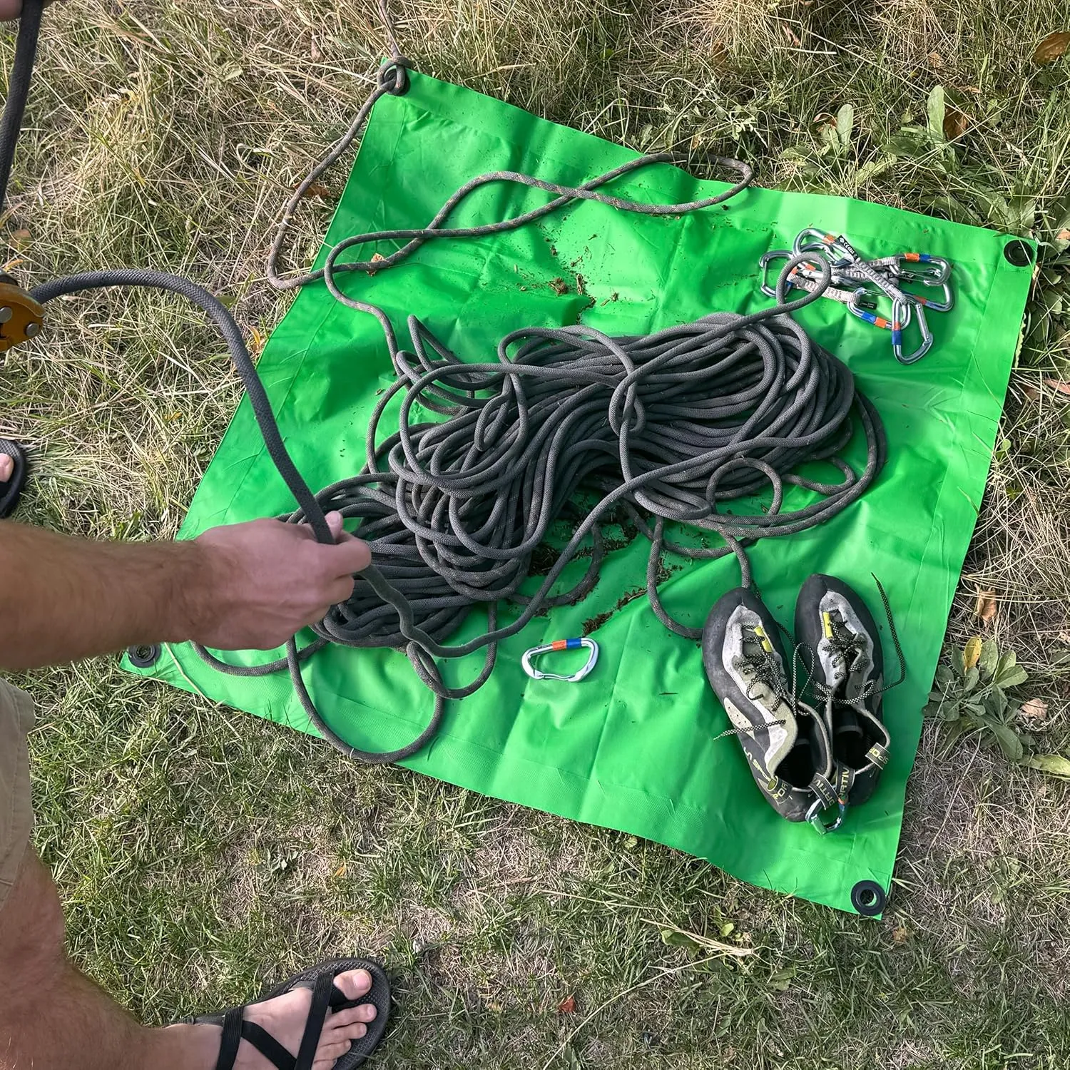 RENEGADE Heavy Duty Mini Tarp | 3’ x 3’ | PFAS & PVC Free | Rip, Tear, UV & Waterproof | Ultra Tough Weather Protective Cover | Construction Agriculture Home Garden Patio Camping Boat Outdoor