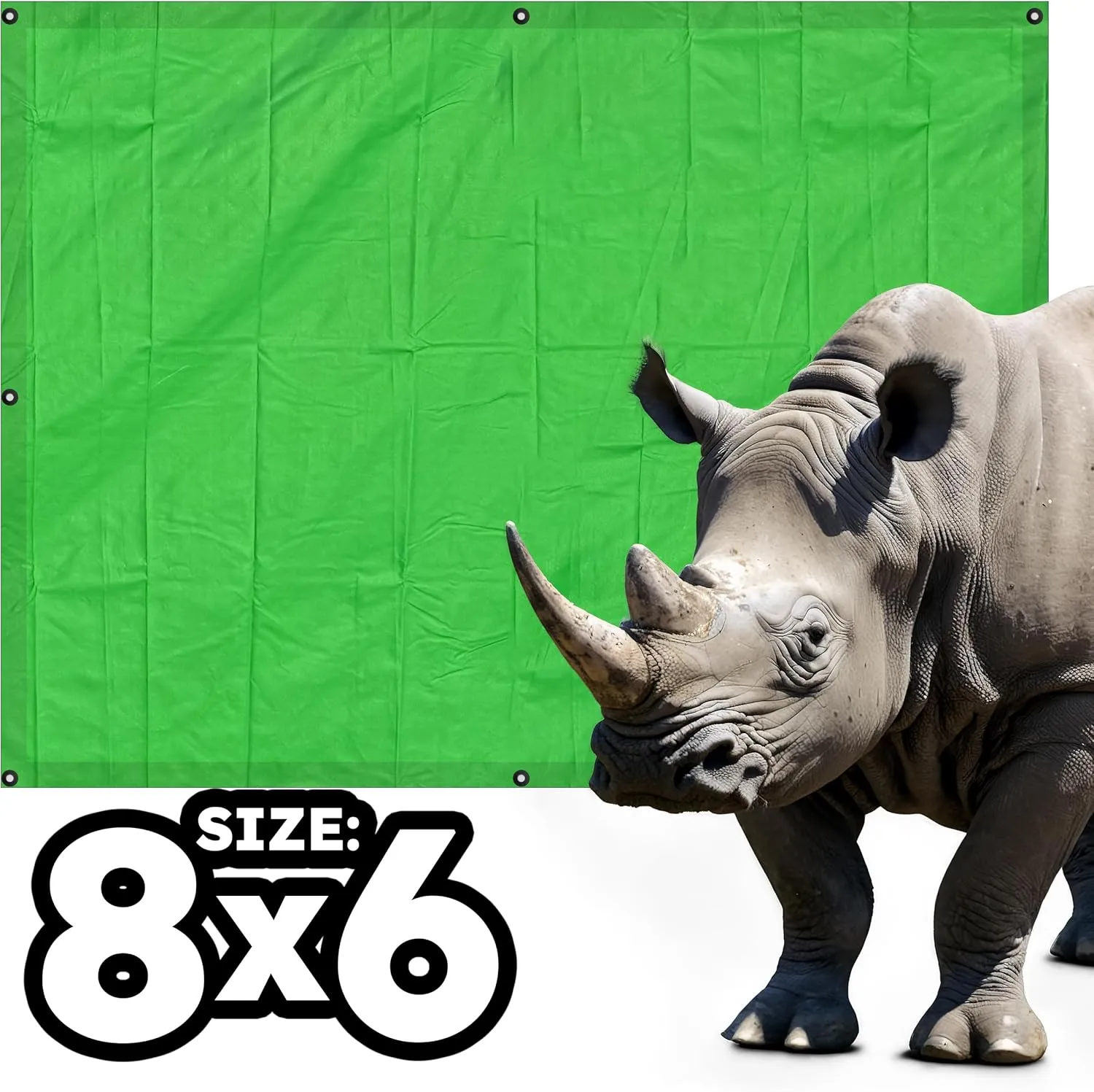 RENEGADE Industrial Strength Tarp | 8’ x 6’ | PFAS & PVC Free | Rip, Tear, UV & Waterproof | Ultra Tough Weather Protective Cover | Construction Agriculture Home Garden Patio Camping Boat Outdoor