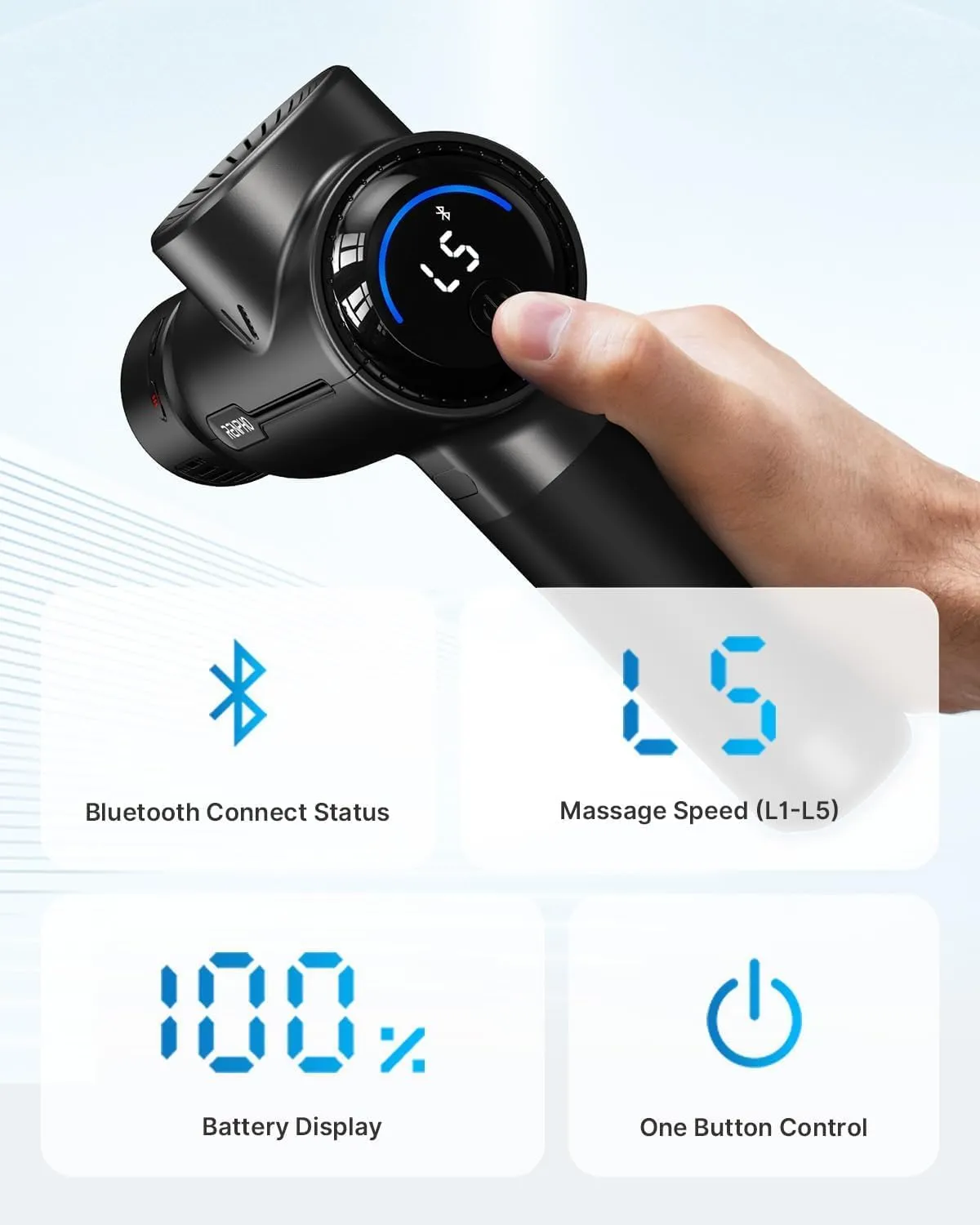RENPHO Massage Gun with Heat and Cold, FSA HSA Eligible Portable Percussion Muscle Deep Tissue Massager with Bluetooth, Carry Case, Active  Thermacool