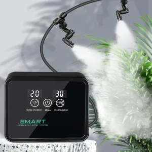 Reptile Humidifiers Smart Misting System, Reptile Mister Automatic with Timer, Terrariums Humidifier with 360°Adjustable Misting Nozzles, Spray Kit for Rainforest Plants Amphibian