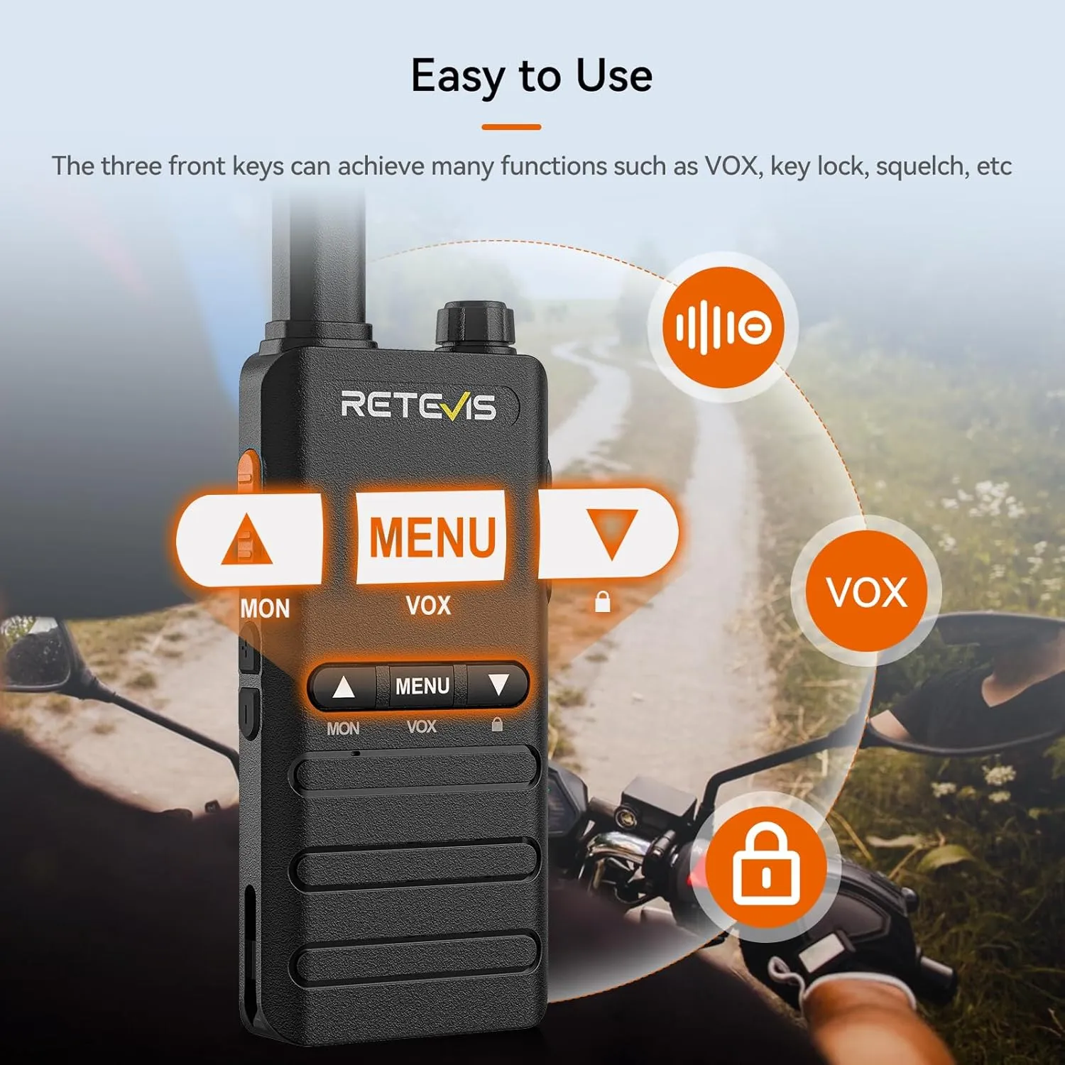 Retevis B3B Walkie Talkies Rechargeable, Mini Walkie Talkies,1620mAh,USB-C,Emergency Alarm, Slim,Small,Compact Two Way Radios for Camping Hiking(2 Pack)