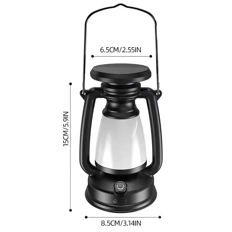 Retro Horse Light LED Desk Lamp - Rechargeable Portable Lantern for Outdoor Camping, Bar, and Home Decor