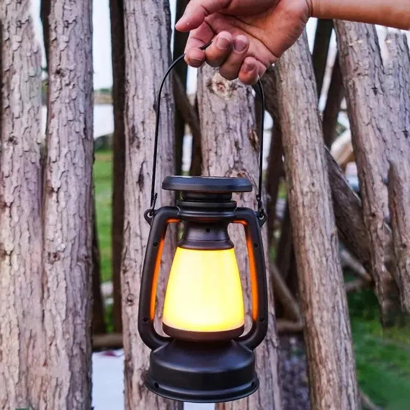 Retro Horse Light LED Desk Lamp - Rechargeable Portable Lantern for Outdoor Camping, Bar, and Home Decor