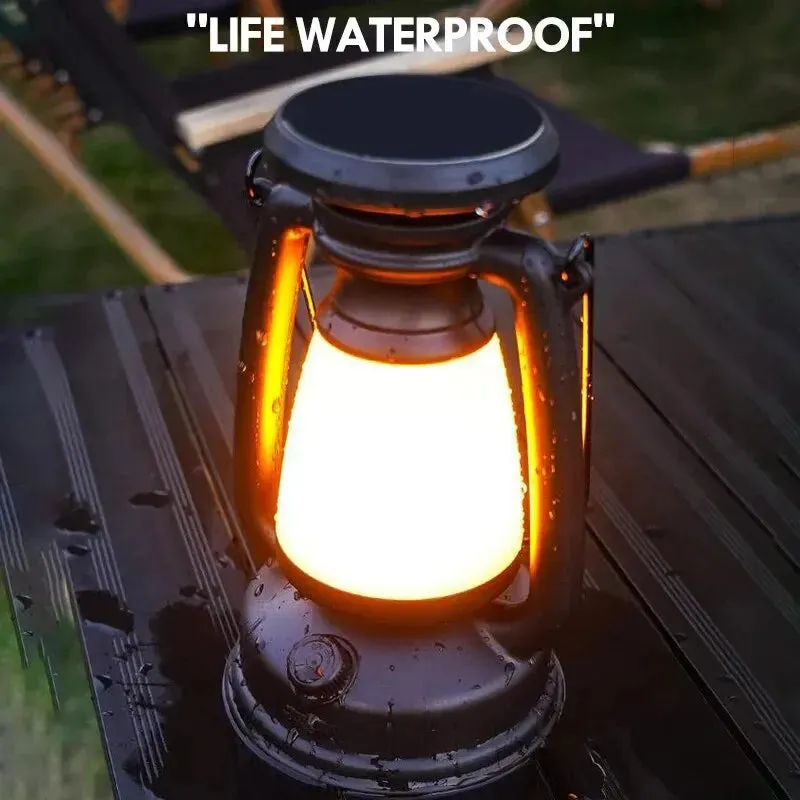 Retro Horse Light LED Desk Lamp - Rechargeable Portable Lantern for Outdoor Camping, Bar, and Home Decor