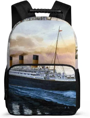 Retro Titanic Famous Old Historic Laptop Backpack Lightweight 16 Inch Travel Backpack Shoulder Bag Daypack for Men Women