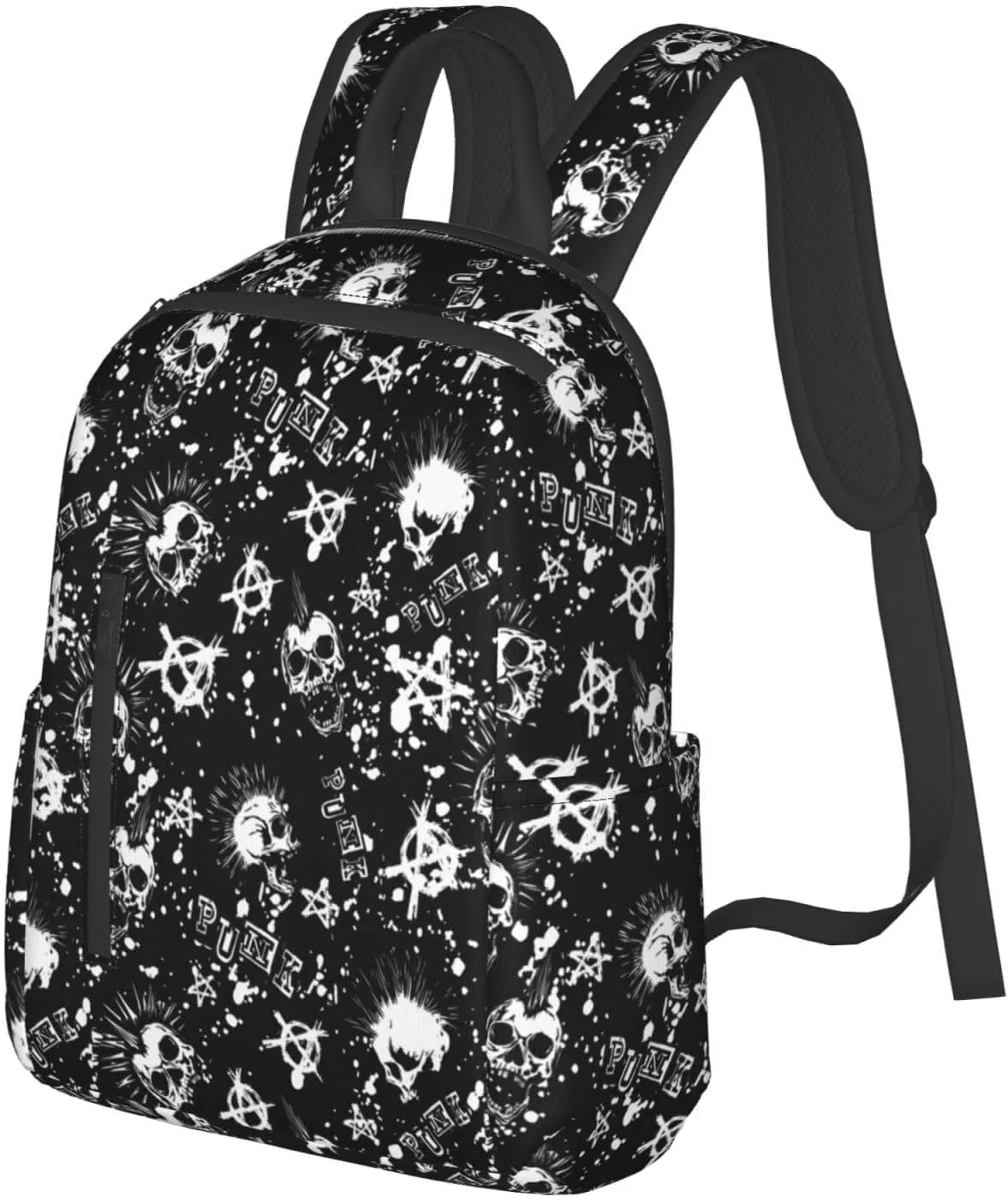 RIMENCH Lightweight Casual Laptop Backpack For Men and Women cool gothic punk skull Bookbag For College
