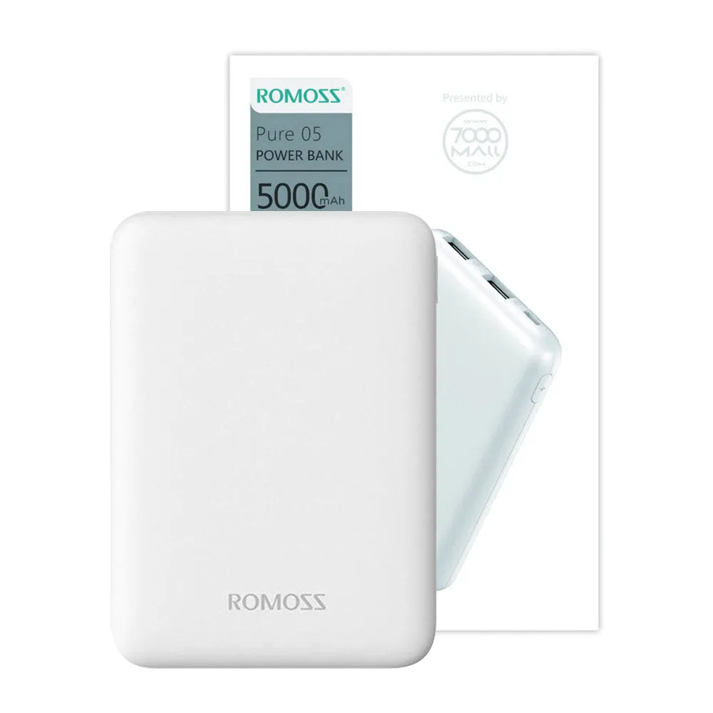 Romoss Pure05 5000mAh Power Bank - White