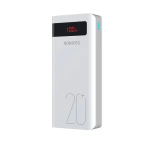 Romoss Sense 6PS  20000mAh 18W Ultra-Fast Charging Power Bank - White