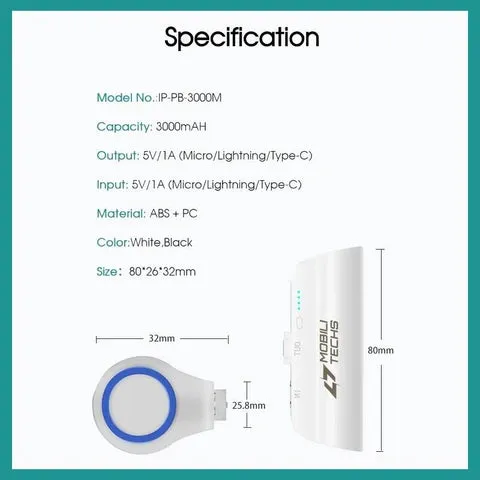 Royaleva Mini Portable Magnetic Power Bank 5000mAh