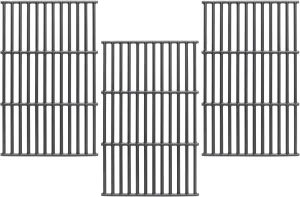 SafBbcue 19.7" Grill Grates for Char-Griller 1733 2735 Smokin' Champ Charcoal Grill Replacement Parts Chargriller 1624 1722 Replacement Parts Cast Iron Grates 3-Pack