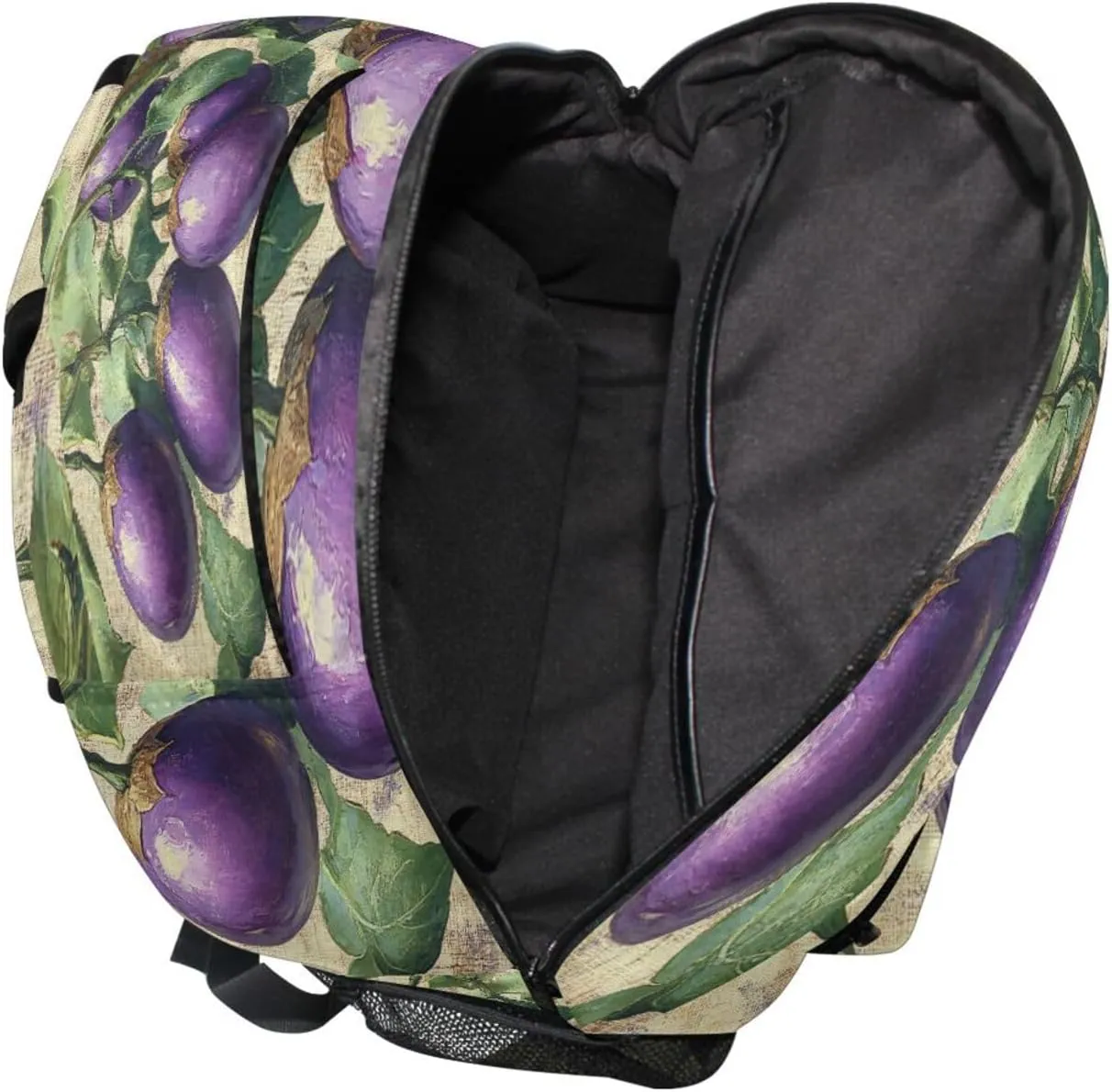 School Backpack for Men and Women Fashion School Bag with Chest Strap for Business Work College Travel Trip Eggplant Danish Style