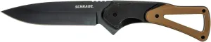 Schrade 4" Frontier Fixed Drop Point Blade Knife with 3CR13 Steel Black Oxide Blade with Lanyard Hole and Sheath for Outdoor Survival, Camping and Everyday Tasks, tan, One Size