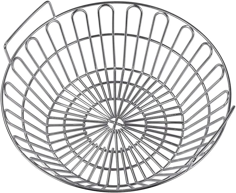 SELEWARE Stainless Steel 304 Charcoal Basket Lump Charcoal Ash Basket, 14'' Grill Baskets for Classic Joe Large Big Green Egg, Primo Kamado