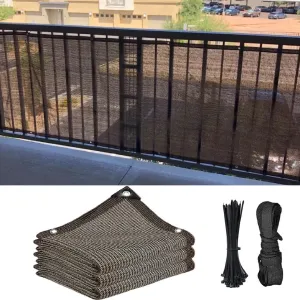 Shade Sail Sun Shade Cloth 3'3"x9'9" Rectangle Outdoor Canopy Outside Sunshade Awning Cover Privacy Screen Net UV Block for Patio Pergola Gazebo Porch Backyard Lawn Garden Outdoor Activities