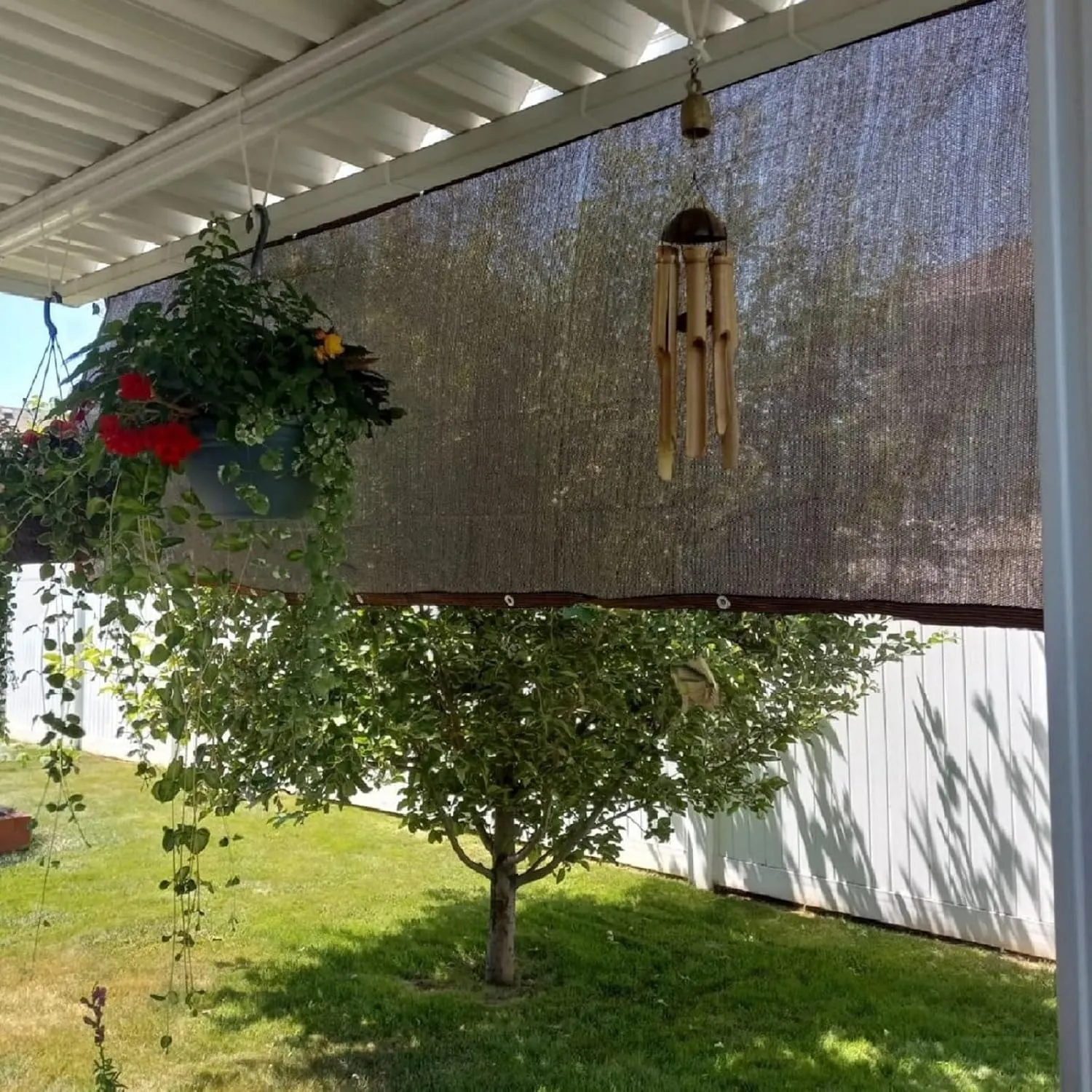 Shade Sail Sun Shade Cloth 3'3"x9'9" Rectangle Outdoor Canopy Outside Sunshade Awning Cover Privacy Screen Net UV Block for Patio Pergola Gazebo Porch Backyard Lawn Garden Outdoor Activities
