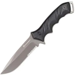 Shira Survival Knife, Black Handle, Black ComboEdge Blade