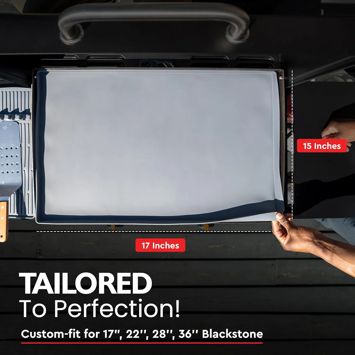 Silicone Griddle Cover for Blackstone 22 Inch – Heavy-Duty, Food-Grade Griddle Mat for Outdoor Flat Top Grill – Rust-Resistant, Waterproof Blackstone Griddle Accessory