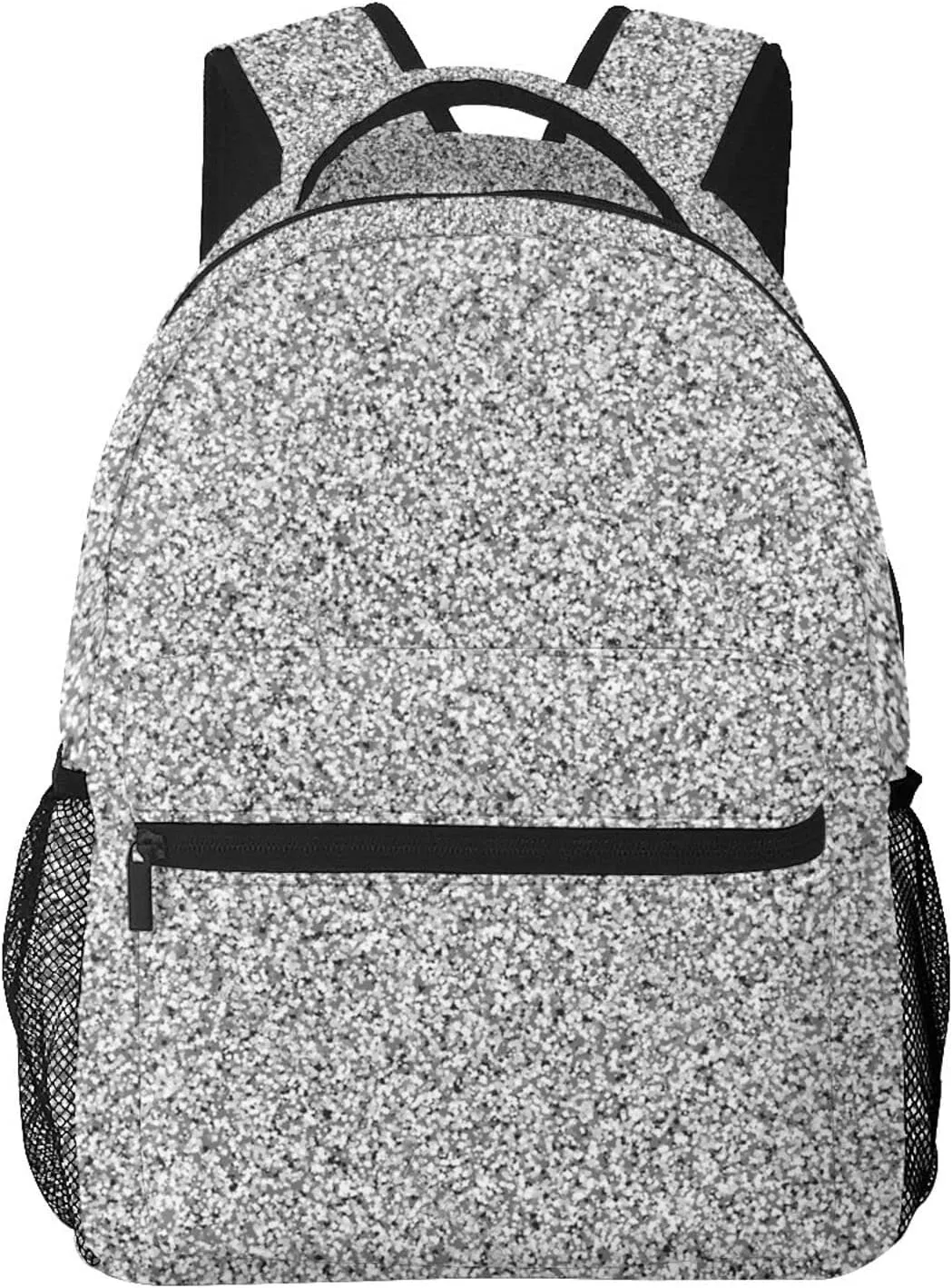 Silver Glitter Backpack Lightweight Backpack for College Travel Work for Men and Women