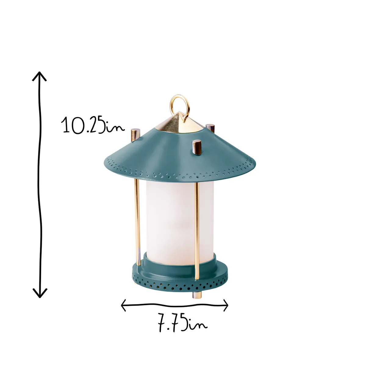 smaller Stefan cordless lantern in Denim by the Novogratz