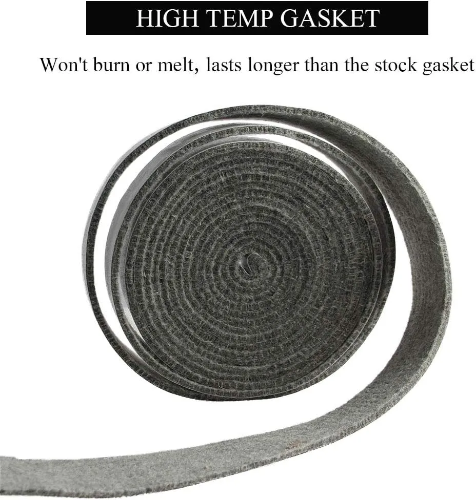 Smoker Gasket for Green Egg,High Temp Grill Gasket Replacement Fit Large/XLarge Bigs Green Egg BBQ Smoker Gasket Pre-Shrunk Accessories Self Stick Felt 14ft Long, 7/8" Wide, 1/8" Thick,Green Egg Parts