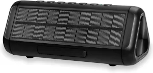 Solar Bluetooth Speaker HD Sound with 5000mAh Power Bank Function, Wireless 50H Playtime,BT5.3,TWS Pairing,IPX6 Waterproof,for Home/Outdoor/Run/Hiking/Travel/Riding/Beach/Camping/Office/Room