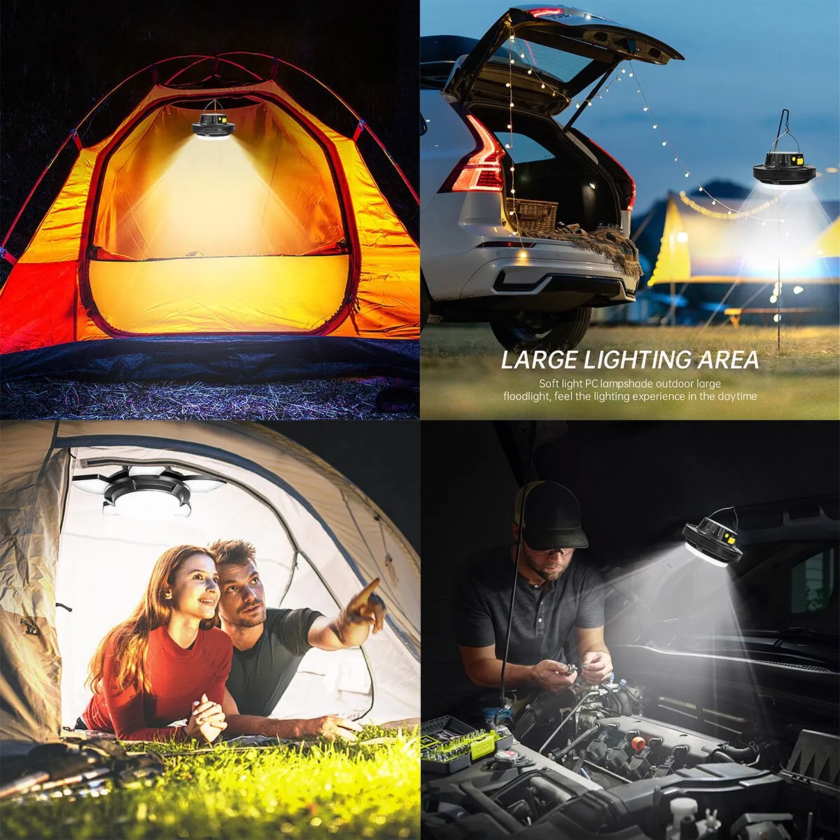 Solar camping lights And Rechargeable Power Bank
