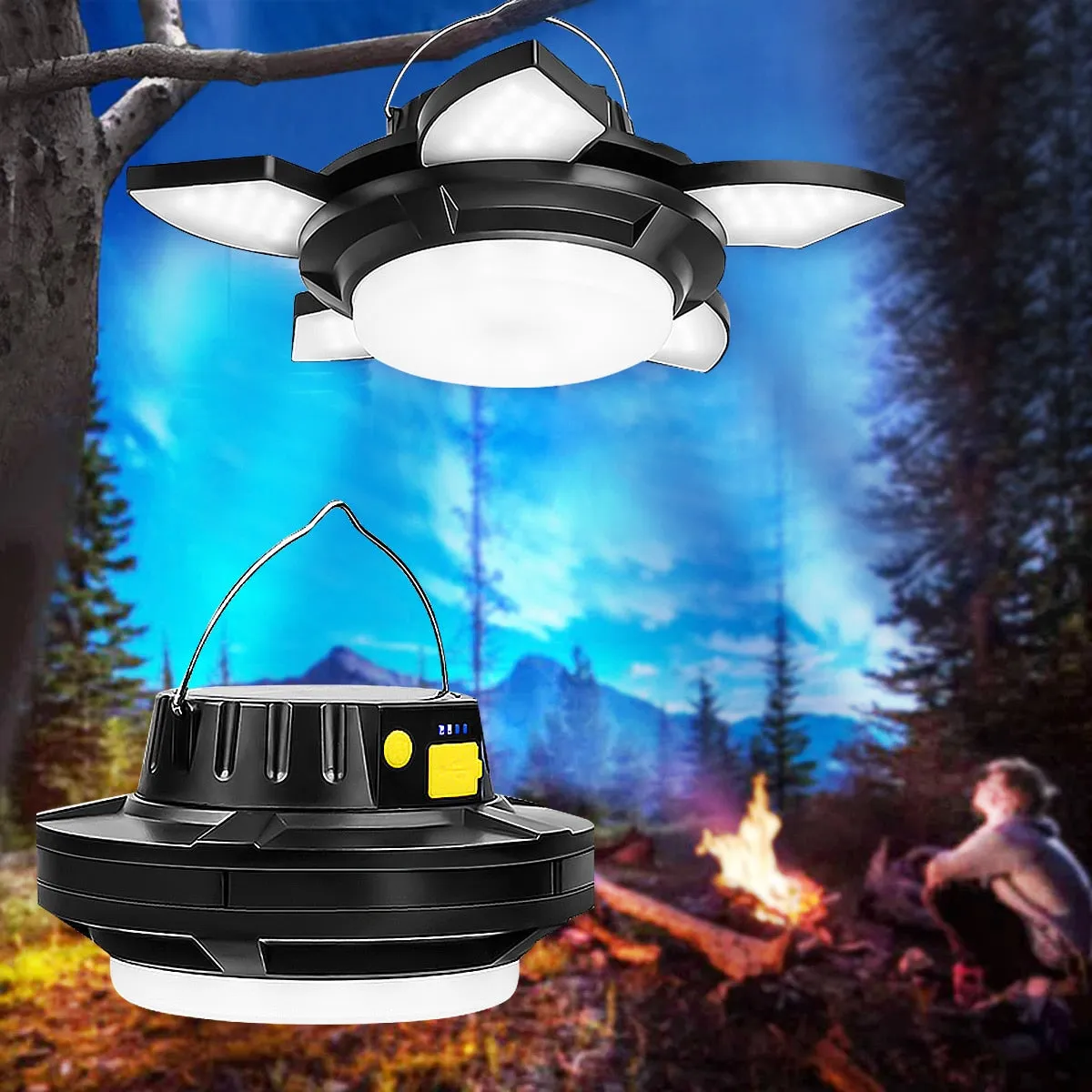 Solar camping lights And Rechargeable Power Bank