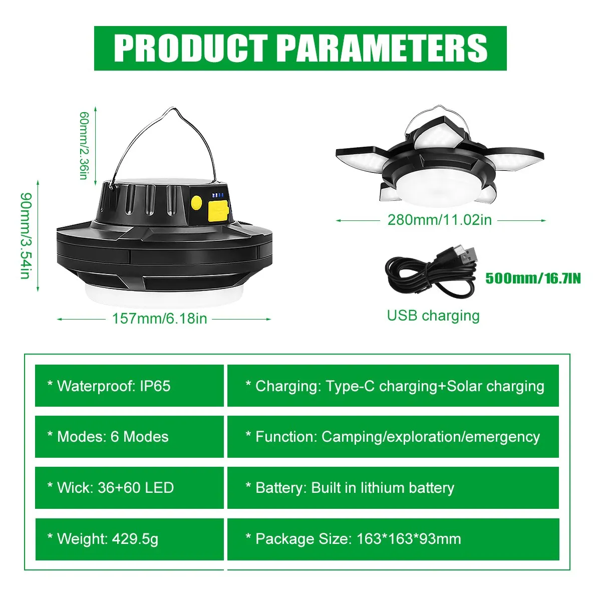 Solar camping lights And Rechargeable Power Bank