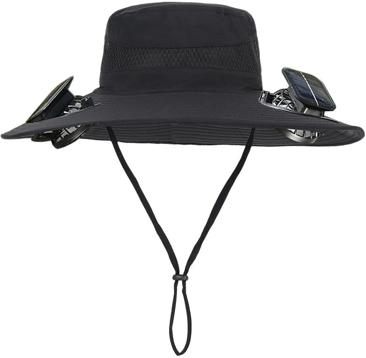 Solar Fan Outdoor Fishing Hat Wide Brim Solar Fan Sun Protection Hat-Solar & USB Charging,Ultralight Solar Fan Sun Hat