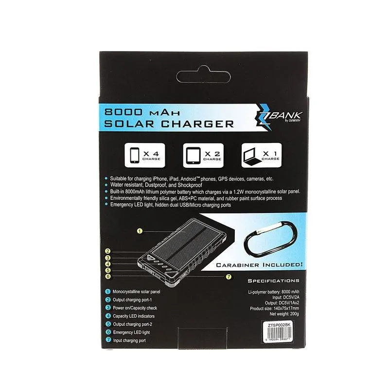 Solar High-Speed Power-efficient Maze 2-Port 8,000mAh Bank Power Exclusive Weekend sale