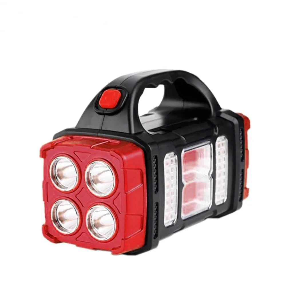 Solar Portable Power Bank with LED Flashlight - Outdoor Charger