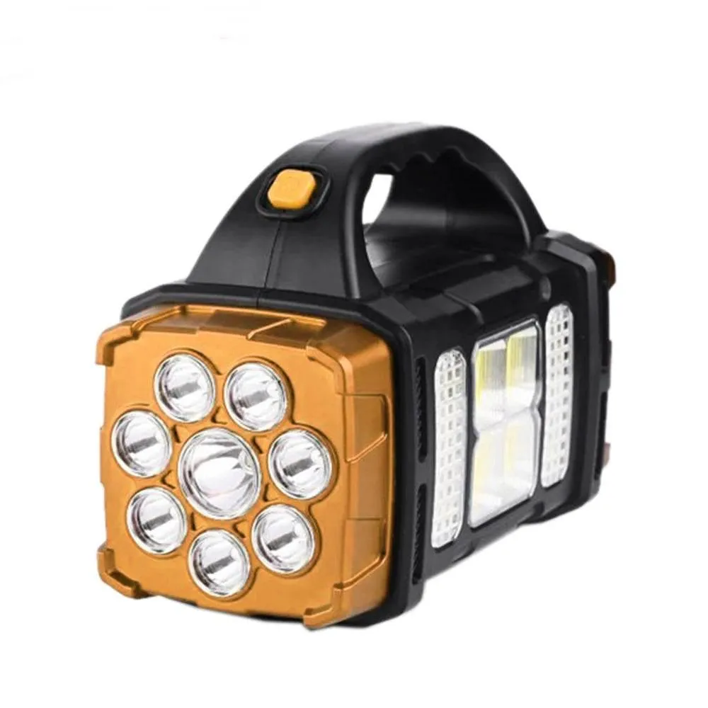 Solar Portable Power Bank with LED Flashlight - Outdoor Charger