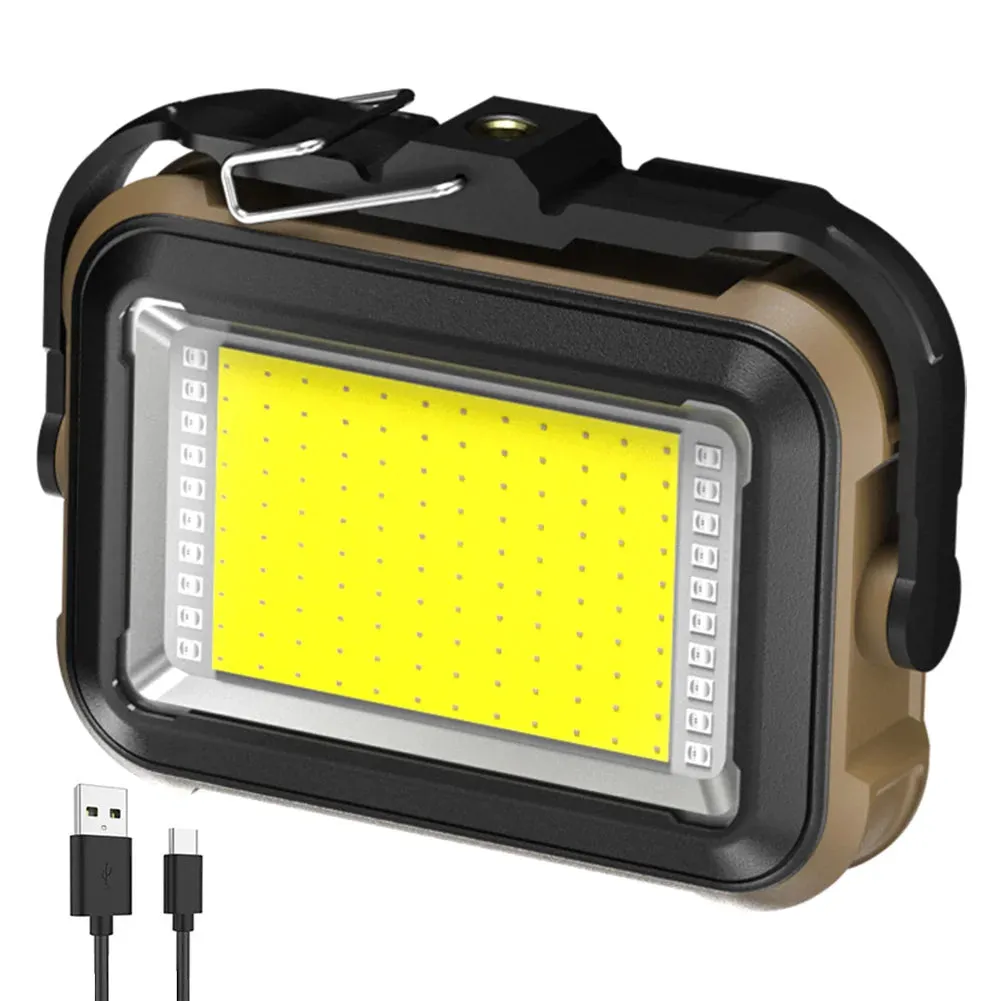 Solar Work Light Outdoor Floodlight IPX4 Waterproof Emergency Power Bank