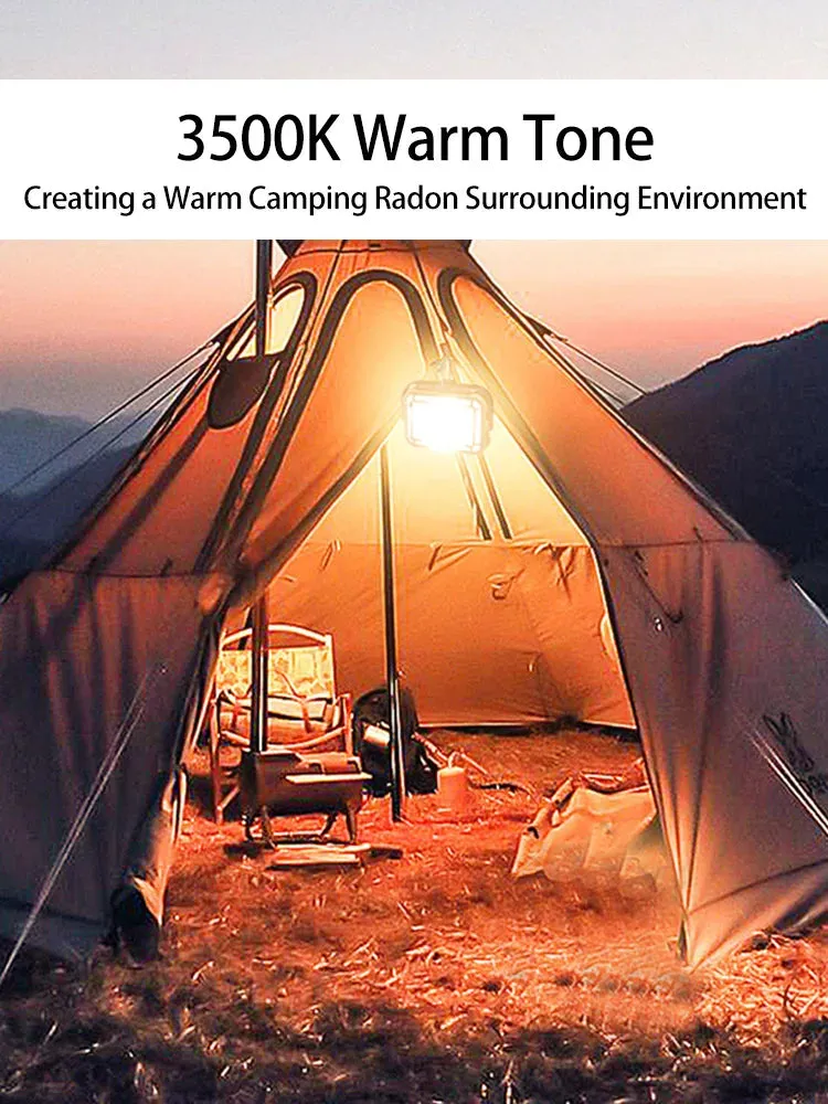 Solar Work Light Outdoor Floodlight IPX4 Waterproof Emergency Power Bank