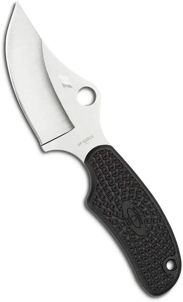 Spyderco Ark Salt Fixed Blade Knife with 2.56" H-1 Corrosion-Resistant Steel Blade and Premium Injection-Molded Polymer Sheath - PlainEdge - FB35PBK