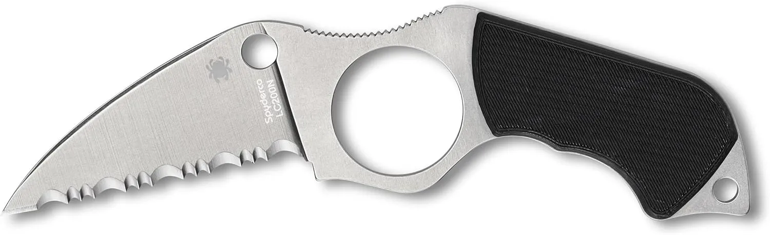 Spyderco Swick 5 Large 2.73" Black G-10 Serrated Fixed Blade Pocket Knife (FB14S5)