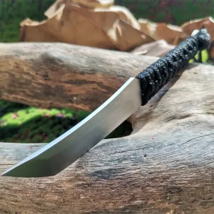 Stainless Steel Fixed Blade Knife (model 8CR15MOV). for Hunting, Hiking, and Camping (with Nylon Sheath)