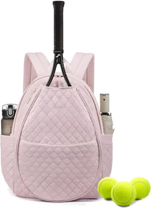 Sucipi Tennis Bags for Women, Quilted Tennis Racket Bag Backpack for Tennis Racquet, Pickleball Paddles, Badminton
