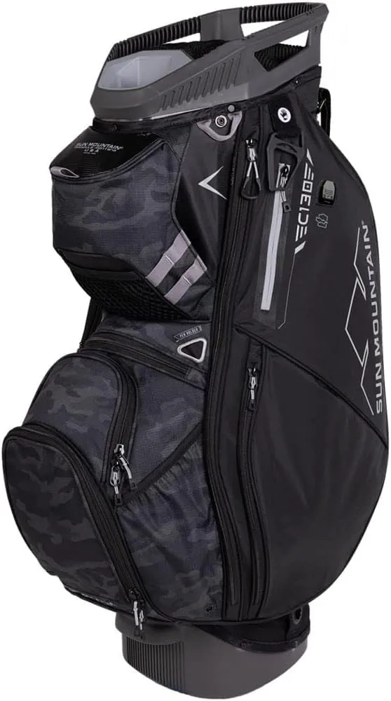 Sun Mountain Men's C-130 Supercharged Cart Bag '23 - Black/Black Camo