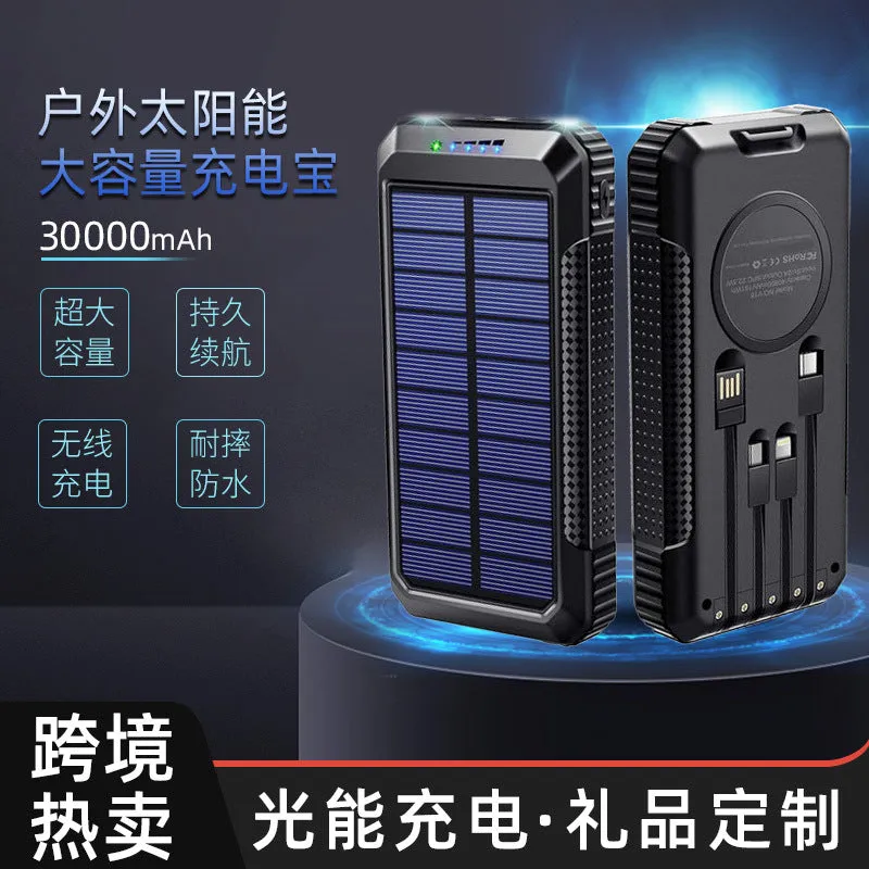 Super Fast Charging Solar Power Bank – 30,000mAh, Wireless