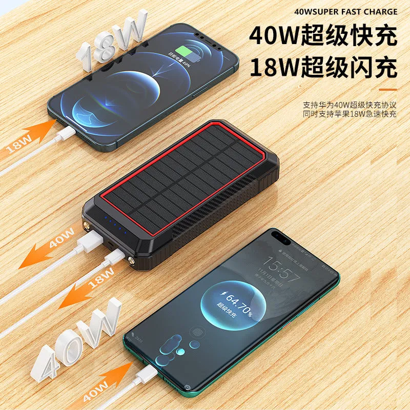 Super Fast Charging Solar Power Bank – 30,000mAh, Wireless