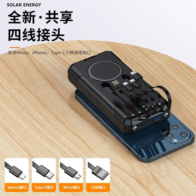 Super Fast Charging Solar Power Bank – 30,000mAh, Wireless