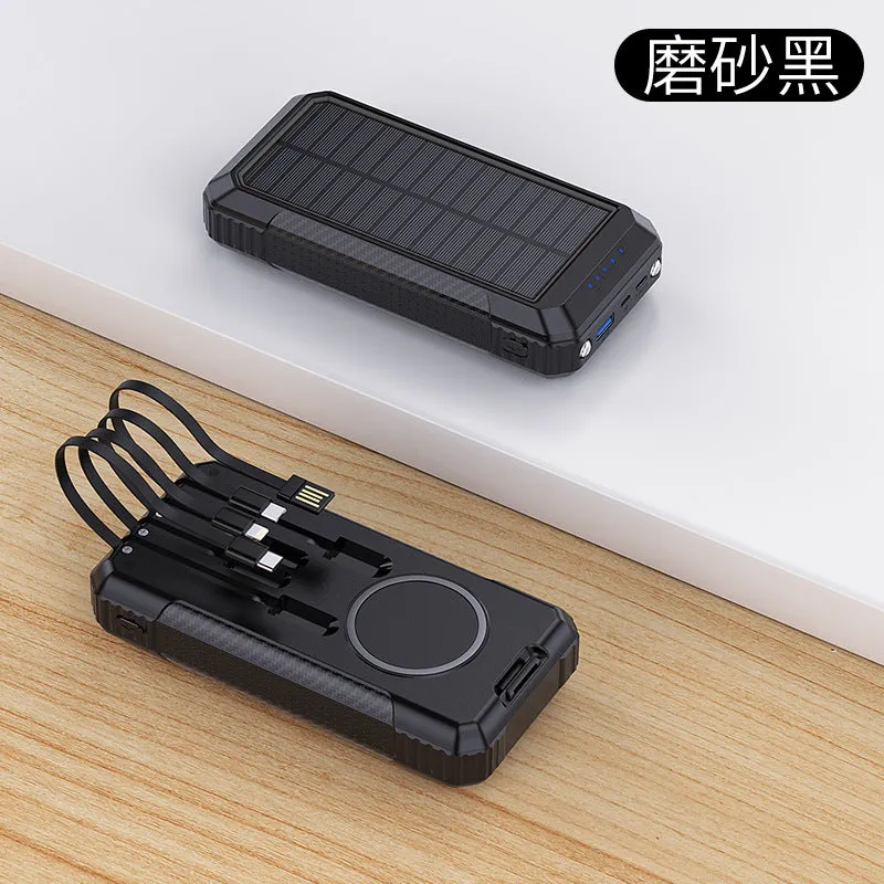 Super Fast Charging Solar Power Bank – 30,000mAh, Wireless