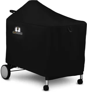 SUPJOYES Grill Cover for Weber Performer Deluxe Charcoal, 22 Inch BBQ Covers, Premium Heavy Duty Waterproof Accessories for Weber 7152 Performer Charcoal Grills