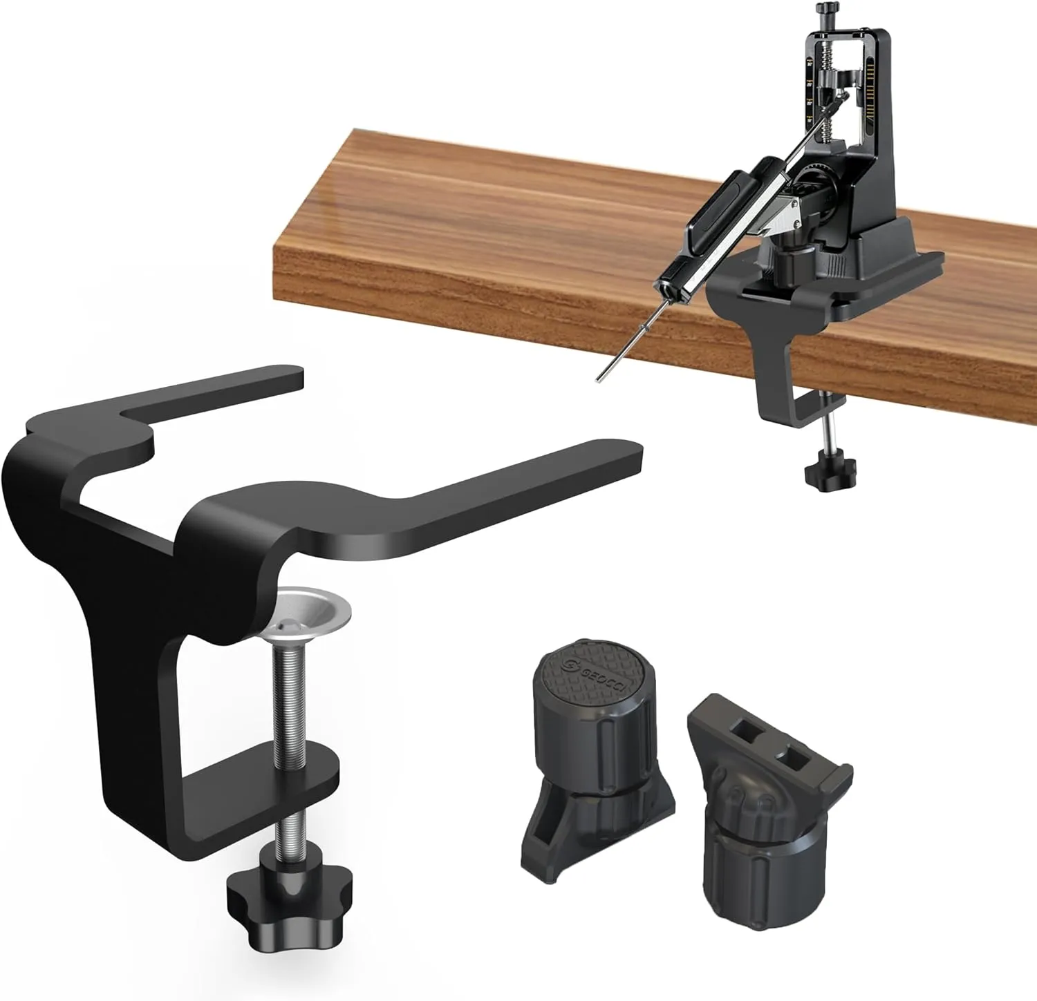 Support for Work Sharp Precision Adjust Knife Sharpener Securing Clip for Work Sharp Precision Adjust Accessories with Adjustable Height Clamp Support (black)