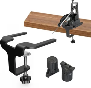 Support for Work Sharp Precision Adjust Knife Sharpener Securing Clip for Work Sharp Precision Adjust Accessories with Adjustable Height Clamp Support (black)