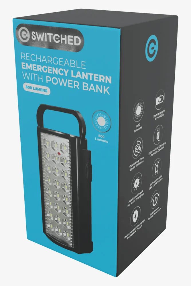 Switched Rechargable Lantern Black