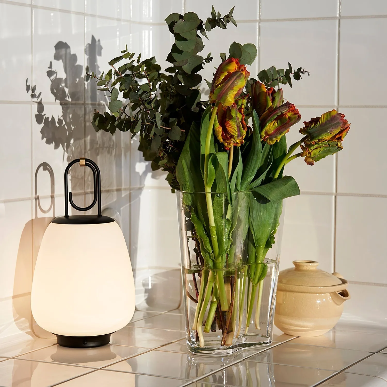 Taavita Portable Table Lamp Lantern with Built-In Battery